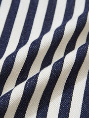 ストライプ キャンバスコットン シャツ