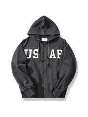 USAFプリント フード付きスウェット