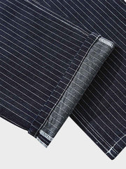 鉄道 ストライプ柄 オーバーオール