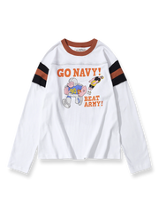 製品画像: ヘビーウェイトパネルストライプラグビー風長袖Tシャツ