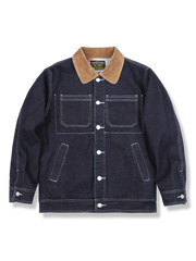 コーデュロイ襟 多ポケット ジャケット