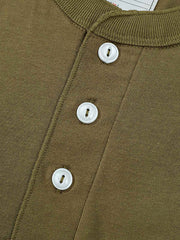 ヘビーウェイトヘンリーネック半袖Tシャツ