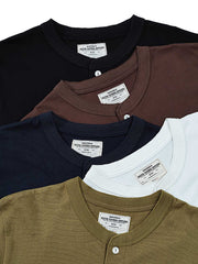 ヘビーウェイトヘンリーネック半袖Tシャツ