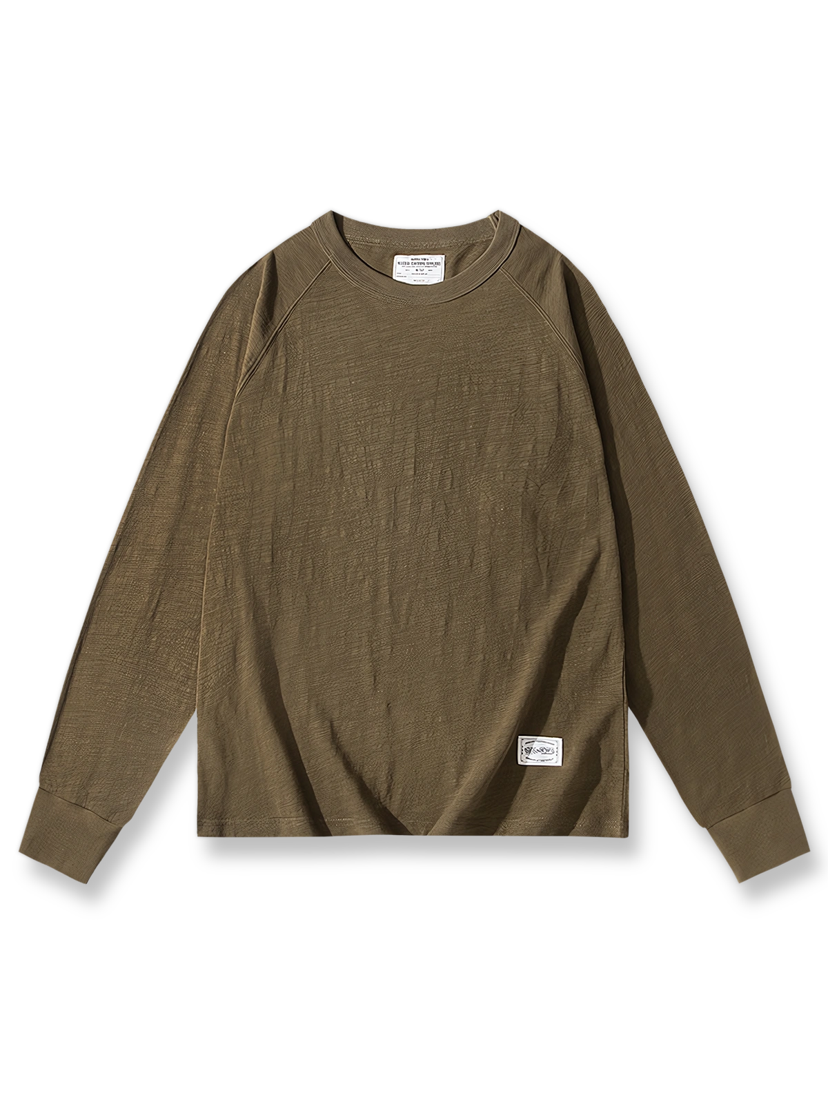 スラブコットンヴィンテージ長袖Tシャツの正面展示