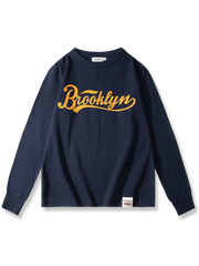 カルチャー「Brooklyn」プリント クルーネック スウェット