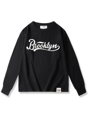 カルチャー「Brooklyn」プリント クルーネック スウェット