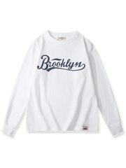 カルチャー「Brooklyn」プリント クルーネック スウェット