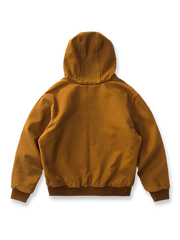 製品画像: J30ジャケットリバイバル版正面展示画像、高密度キャンバス生地とヴィンテージ感を強調。
詳細画像: 高密度16ozキャンバス生地とTALON真鍮ジッパー、左胸のレザータグディテール。