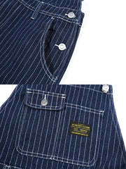 ストライプデニムオーバーオール