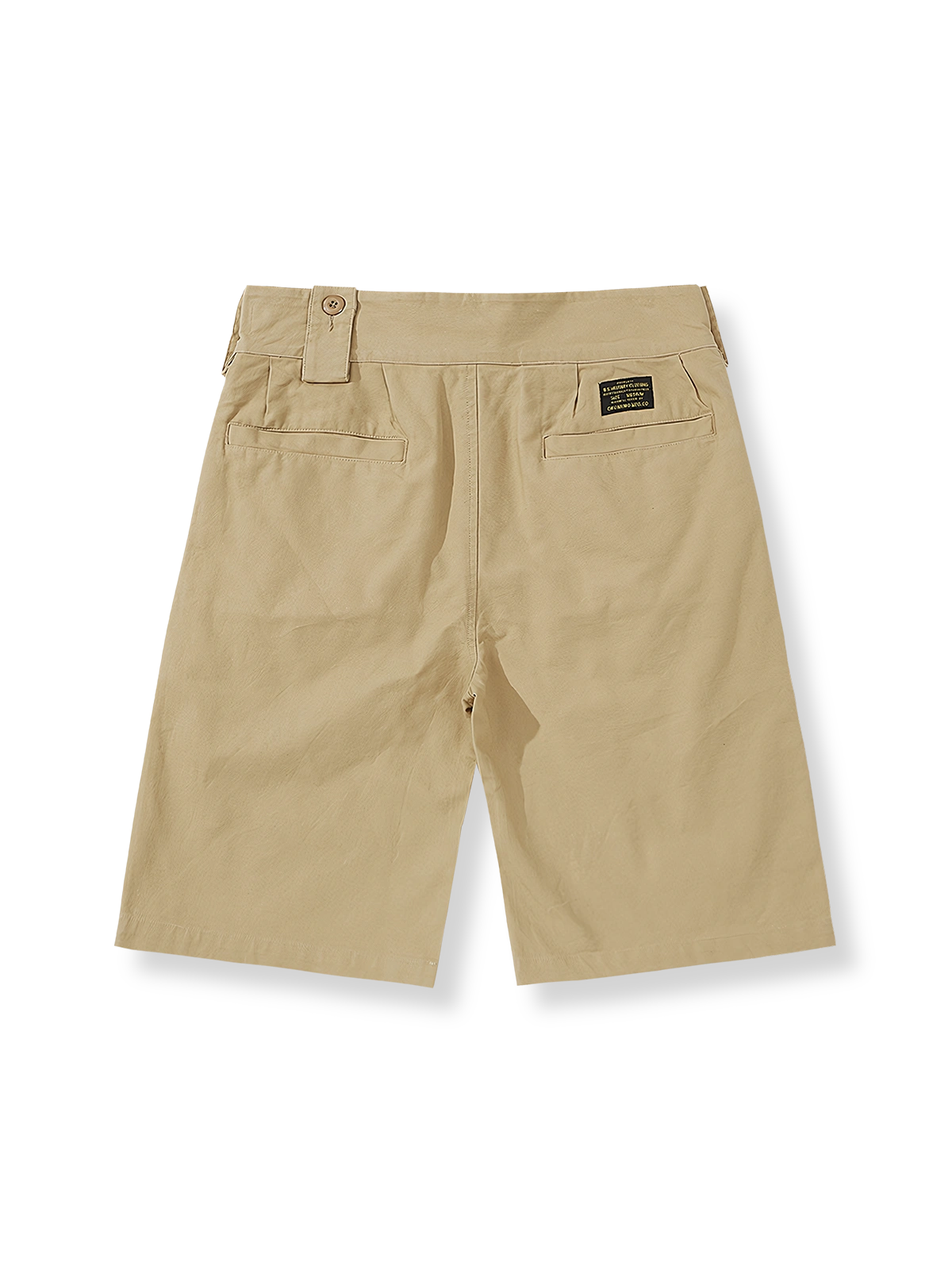 英軍グルカダブルアジャストストラップのゆったりとしたショートパンツの全体像を展示し、特に調整ストラップと複数のポケットデザインを強調。