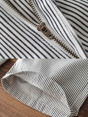 レイルロードストライプ デニムショートパンツ