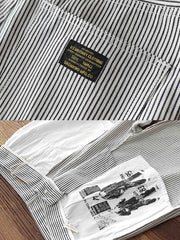 レイルロードストライプ デニムショートパンツ