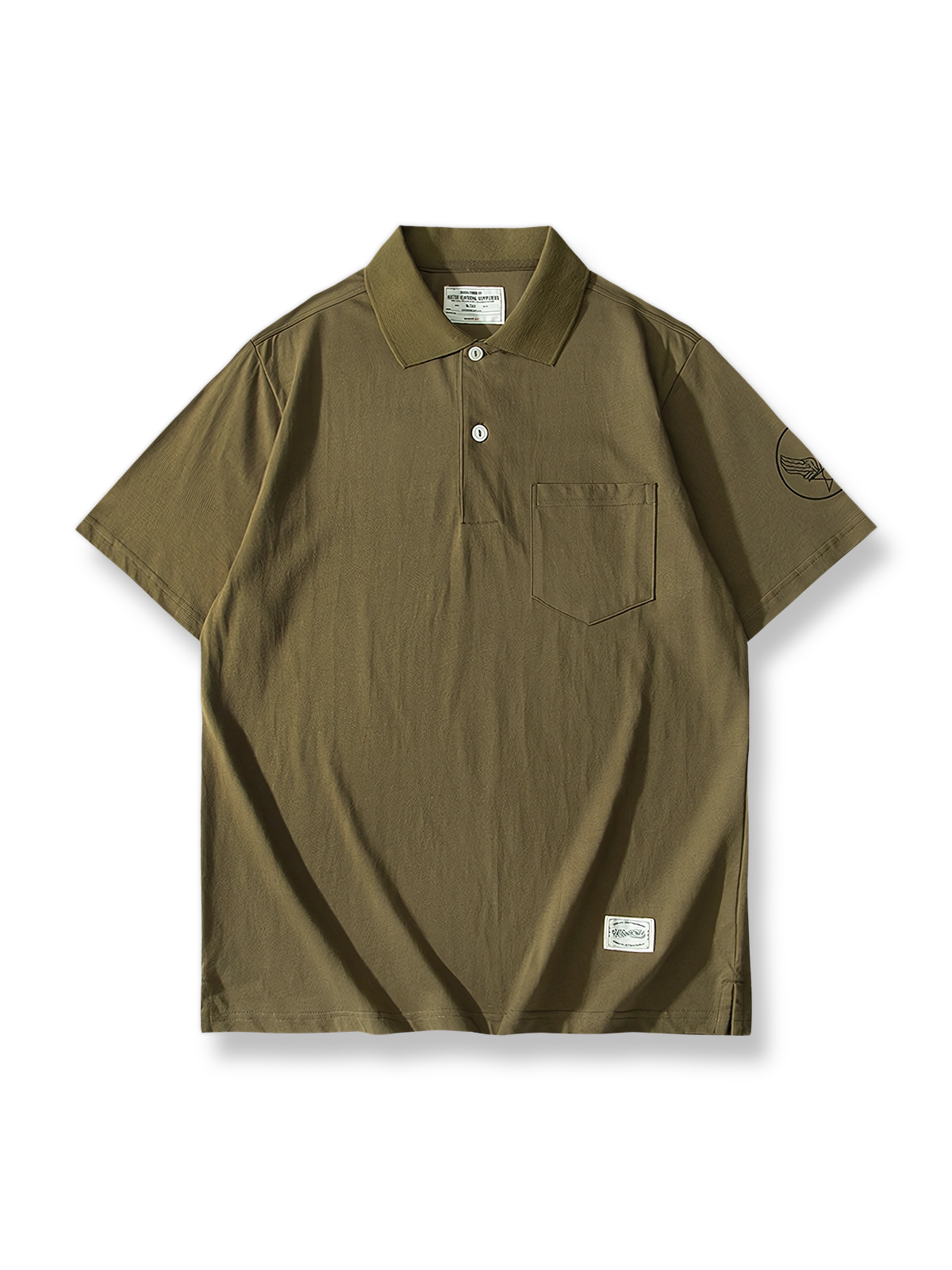 200グラムヴィンテージポケット付き半袖ポロシャツの全体表示