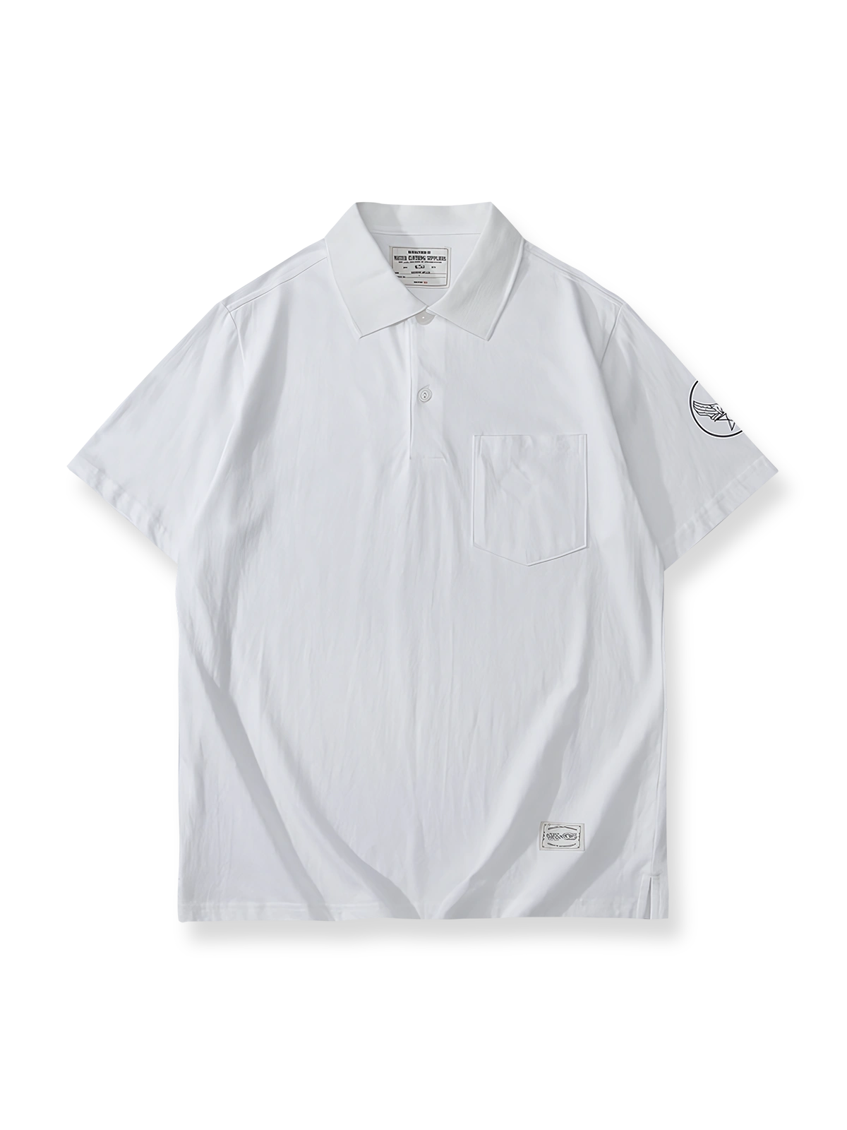 200グラムヴィンテージポケット付き半袖ポロシャツの全体表示