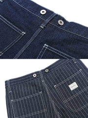 レイルロード ストライプ サスペンダー ワークショーツ