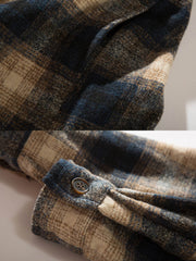 レトロチェックウールシャツ