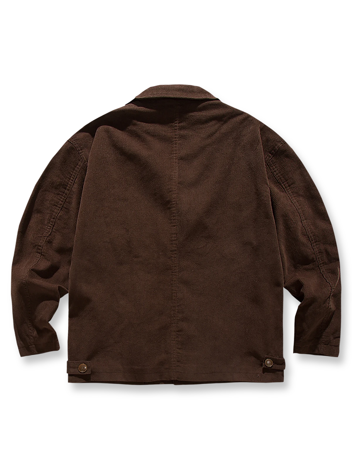 製品画像
「テーラードカラー シングルブレスト ワークジャケットの正面全体図。クラシックなテーラードカラーとシンプルなシングルブレストデザインを融合し、高密度ツイルコットン素材を使用した耐久性と快適さを兼ね備えた一着。深みのあるブラウンカラーがヴィンテージ感を引き立て、カジュアルからフォーマルまで幅広いスタイルに対応。」
詳細画像
「テーラードカラー シングルブレスト ワークジャケットのディテール特写。非対称のフラップポケットが視覚的なアクセントとなり、日常の収納ニーズにも対応。高密度ツイルコットン素材がもたらす柔らかな肌触りと深みのあるブラウンカラーが特徴的で、丁寧な縫製が品質の高さを示している。」