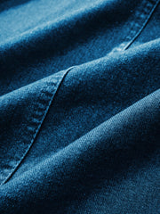 裏ストライプ柄 デニム テーラードジャケット