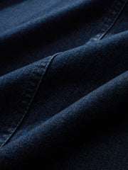 裏ストライプ柄 デニム テーラードジャケット