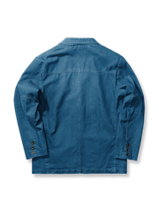 裏ストライプ柄 デニム テーラードジャケット