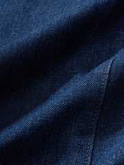 ブローチ付 デニムテーラードジャケット