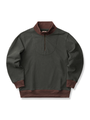 ハイネック ハーフジップ スウェット