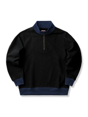 ハイネック ハーフジップ スウェット