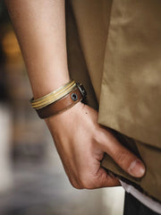 ヴィンテージ レザーブレスレット