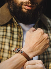 ヴィンテージ レザーブレスレット