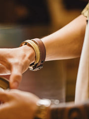 ヴィンテージ レザーブレスレット