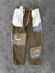 刺繍パッチワークスラックス