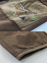 刺繍パッチワークスラックス