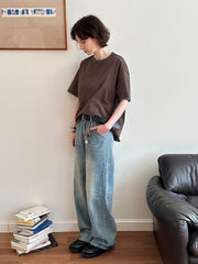 ヴィンテージウォッシュワイドデニムパンツ