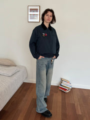 ヴィンテージウォッシュワイドデニムパンツ