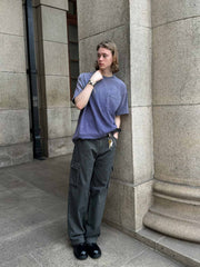 パッチワーク風マルチポケットカーゴパンツ