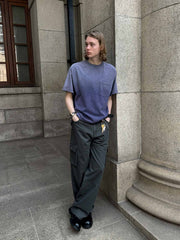 パッチワーク風マルチポケットカーゴパンツ