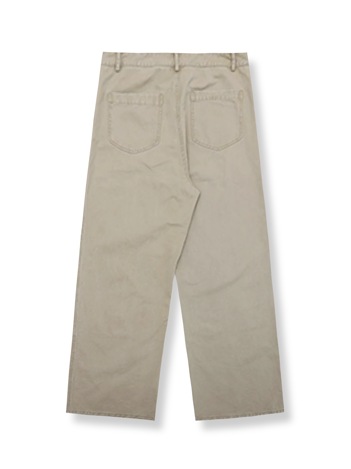 詳細画像: ワークパンツの膝部強化デザインと細部のクローズアップ