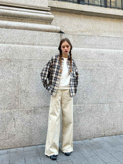 ヴィンテージ風フランネルチェックシャツ