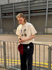 趣味柄クロップドTシャツ