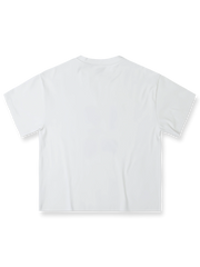 製品画像: ユニークな柄デザインのクロップドTシャツ反面