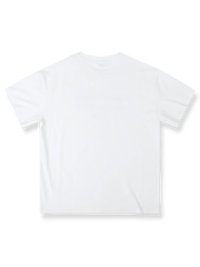 ヴィンテージプリントのクルーネック半袖Tシャツ正面展示