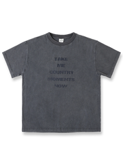 ヴィンテージウォッシュダメージプリントTシャツ正面展示