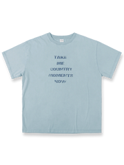 ヴィンテージウォッシュダメージプリントTシャツ正面展示