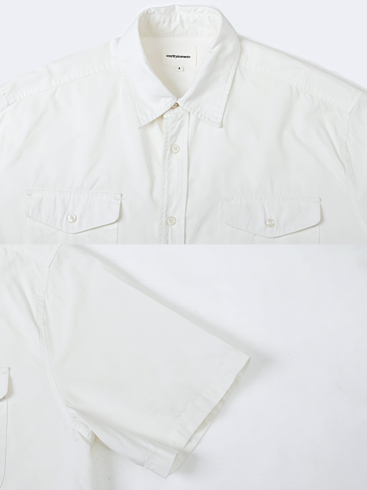 シャツの多ポケットデザインディテール特写