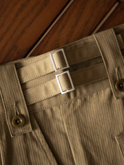 ハイウエスト ダブルプリーツ ガーカショートパンツ