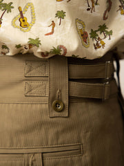 ハイウエスト ダブルプリーツ ガーカショートパンツ