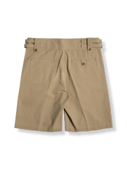 ハイウエスト ダブルプリーツ ガーカショートパンツ