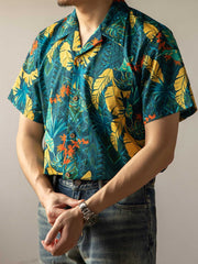 ハワイアン スタイルプリント半袖シャツ