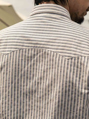 レトロ 細ストライプシャツ