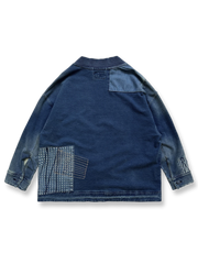 インディゴパッチワークはんてん